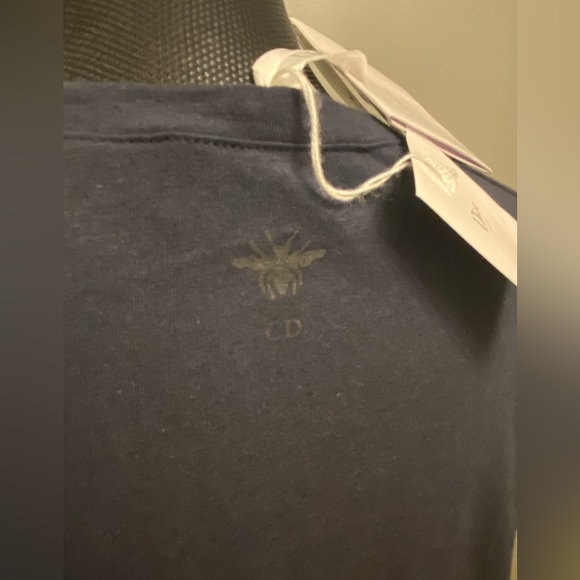 New Christian Dior Designer Navy Blue T-shirt Top Medium - Picture 4 of 5